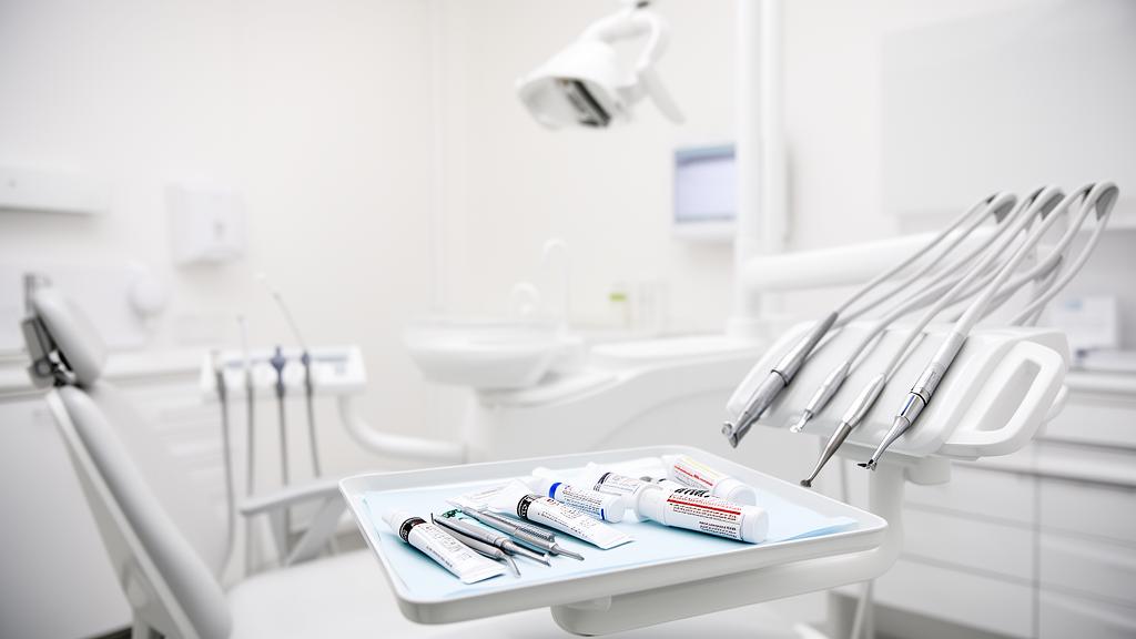 Tannlegeutstyr og materialer for tannfylling i en moderne klinikk